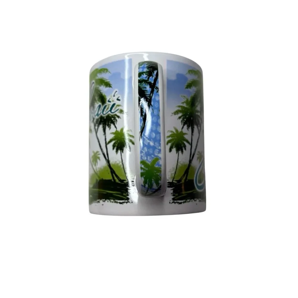 Hawaii Island  Palm Trees Souvenir Coffee Mug, 2010 TMC ABC Stores New in box